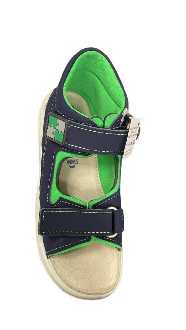 Ricosta Manto Mid Boots - Navy/Neon Green