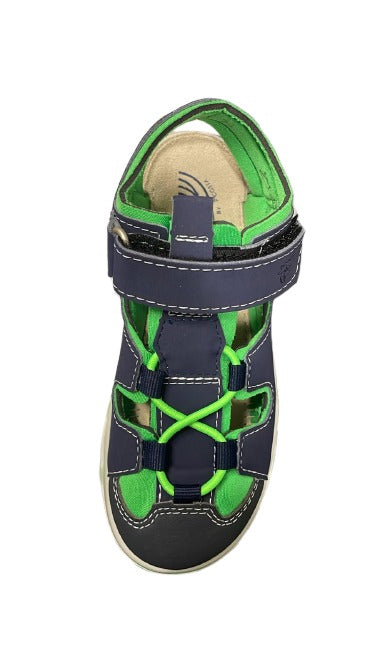 Ricosta Gery Mid Boots - Navy/Neon Green