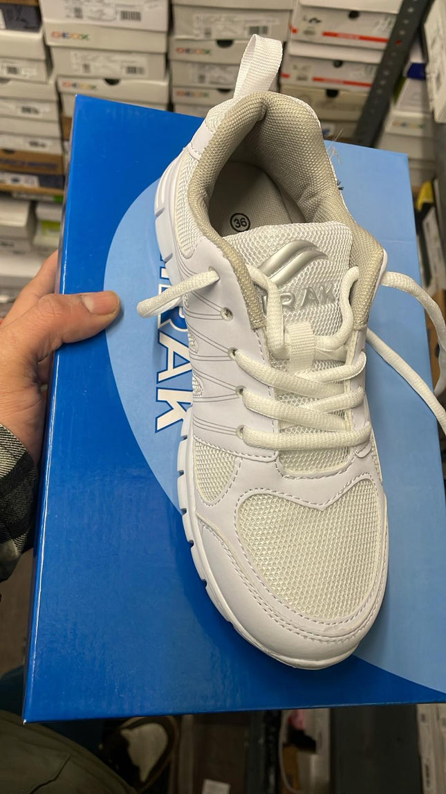 Mirak Milos Lace-Up Ladies Shoes - White