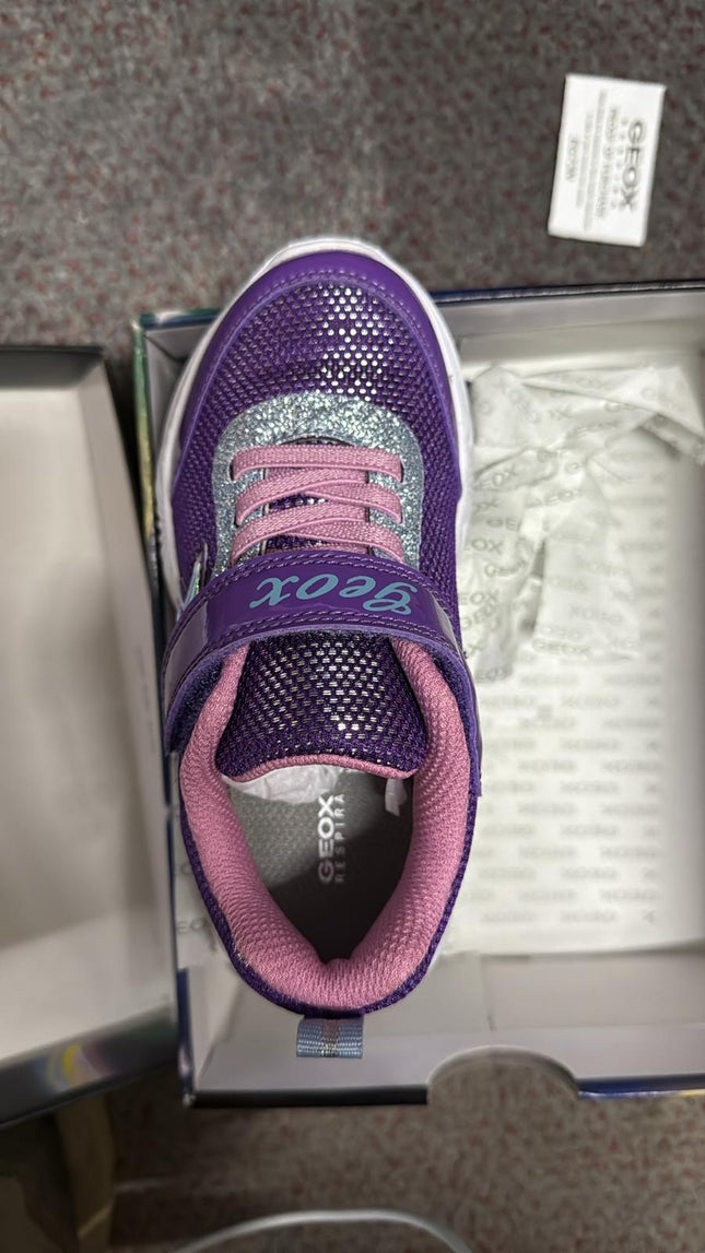 Geox J Assister Girls' Shoes – Violet/Dark Pink