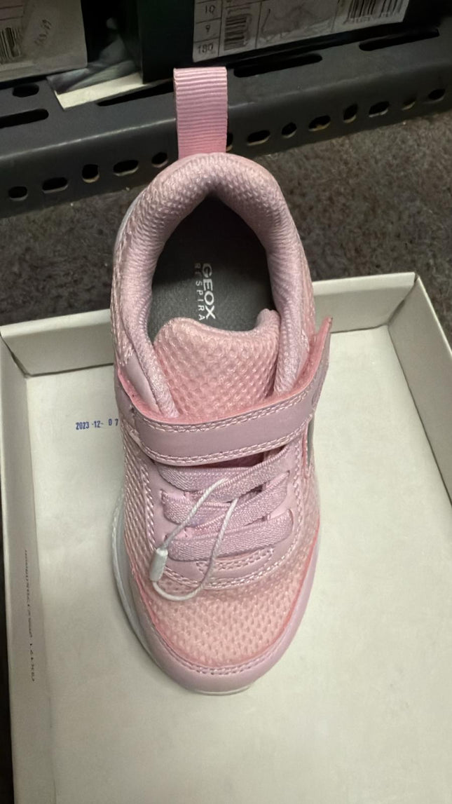 Geox B Sprintye G. D Girls' Mesh & Geobuck Trainers – Pink