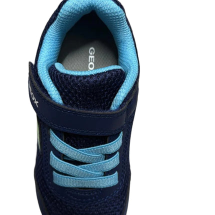 Geox Boys' Sprintype Geobuck Trainers Kids Shoes - Navy/Light Green