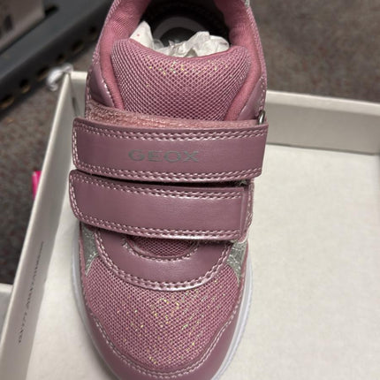 Geox B Sprintye G. C Breathable Mesh & Geobuck Trainers – Pink