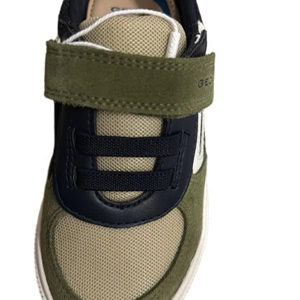 Geox B Kilwi B Boys' Suede & Mesh Trainers – Sage/Navy