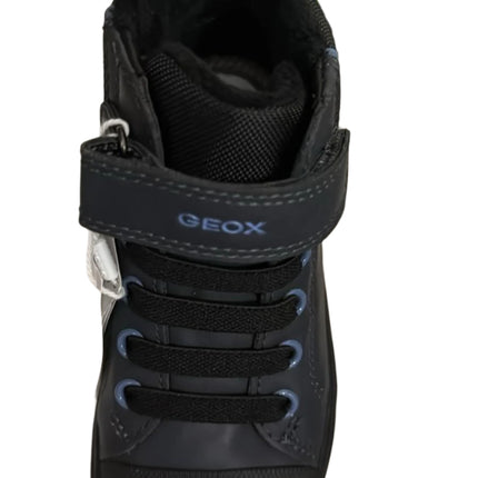 Geox B Gisli B Boys' Synthetic & Nylon Trainers – Navy/Light Blue