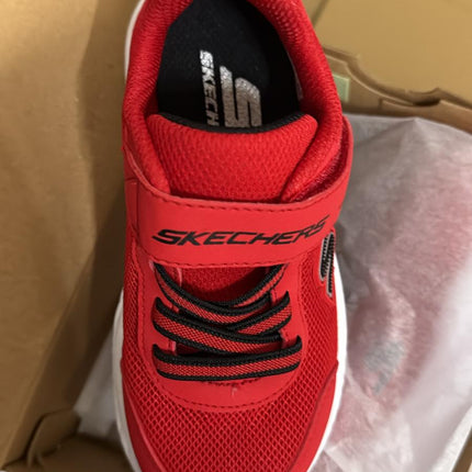 Skechers Nitro Sprint Rowzer Boys' Lightweight Trainers – Red/Black