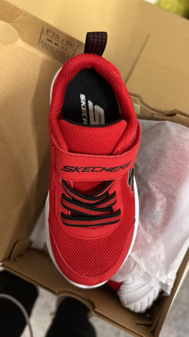 Skechers Nitro Sprint Rowzer Boys' Lightweight Trainers – Red/Black