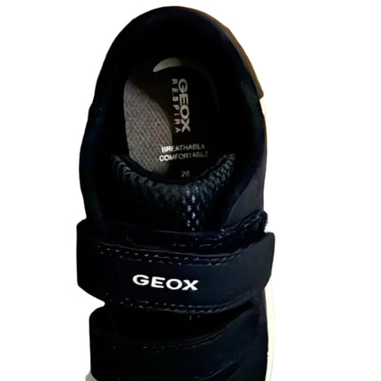 Geox B Macchia B Boys' Leather and Suede Shoes – Navy