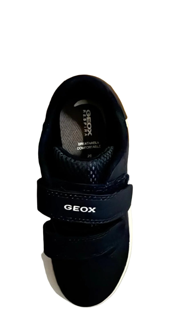 Geox B Macchia B Boys' Leather and Suede Shoes – Navy
