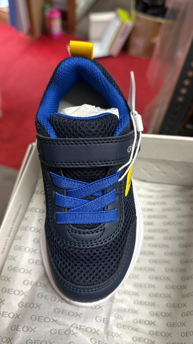 Geox B Sprintye C Mesh Geobuck Trainers – Navy/Royal