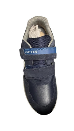 Geox Boys' J Alben B. E Suede and Synthetic Leather Shoes – Navy/Dark Avio