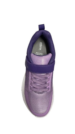 Geox Boys' J Sprintye G. A Shiny Textile and GeoBuck Shoes – Dark Violet/Lilac
