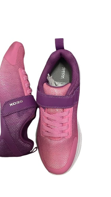 Geox Boys' J Sprintye G. A SHI.TEX+GBK Shoes – Purple and Dark Pink