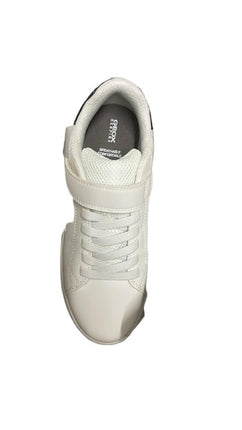 Geox Boys' J Eclyper A Synthetic Leather Shoes – White and Navy