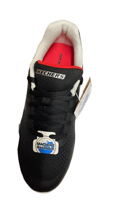 Skechers Boys' Microspec II Vovrix Shoes – Black/Silver/Red