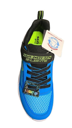 Skechers Boys' S Lights Meteor Lights Krendox Shoes – Black/Blue