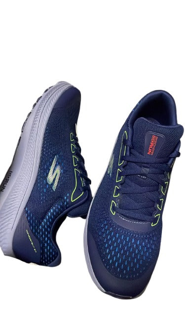 Skechers Boys' Go Run Consistent 2.0 Mile Marker Trainers – Navy/Multi
