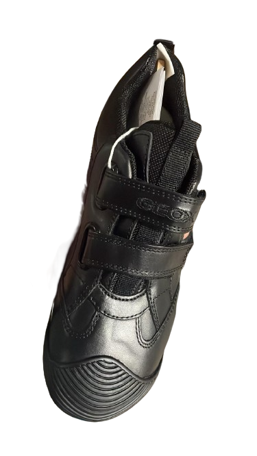 Geox J Savage A Smooth Leather Shoes - Black