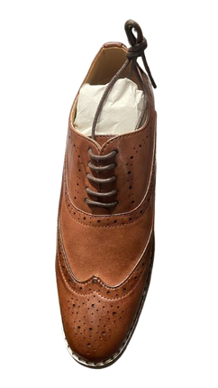 Goor Childrens Unisex Covina Brogue Shoes Junior - Brown