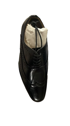 Goor Ninja 5 Eye Brogue Oxford Lace Boys Shoe - Black