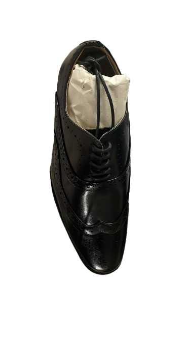 Goor Ninja 5 Eye Brogue Oxford Lace Boys Shoe - Black