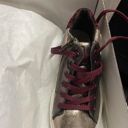 PMG Metallic Suede Shoes – Taupe