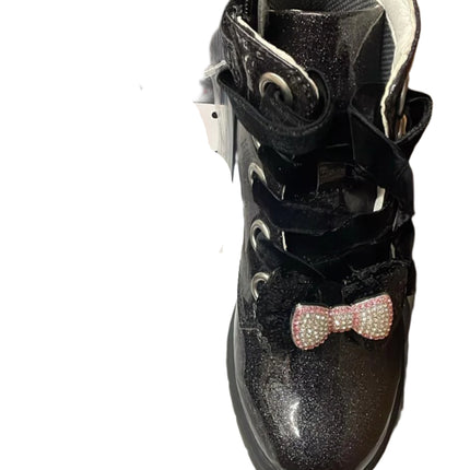 Lelli Kelly Fior di Fiocco Glitter Shoes – Black