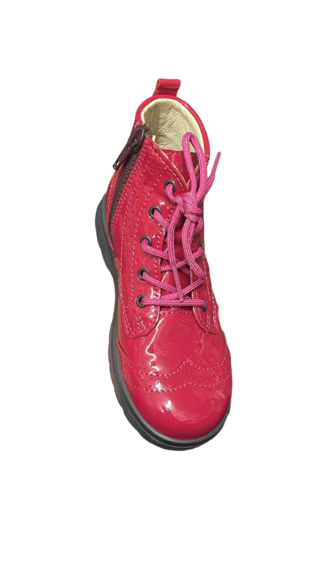 Ricosta Jemmy Girls' Leather Boots Medium Fit – Cherry