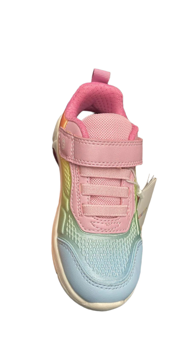 Geox Boys' J Fadinlight C Lycra Trainers Shoes - Pink/Multicolour