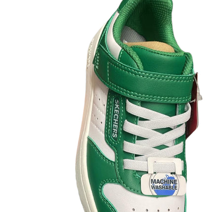 Skechers Boys' Street Kids Leather Shoes - Green/White
