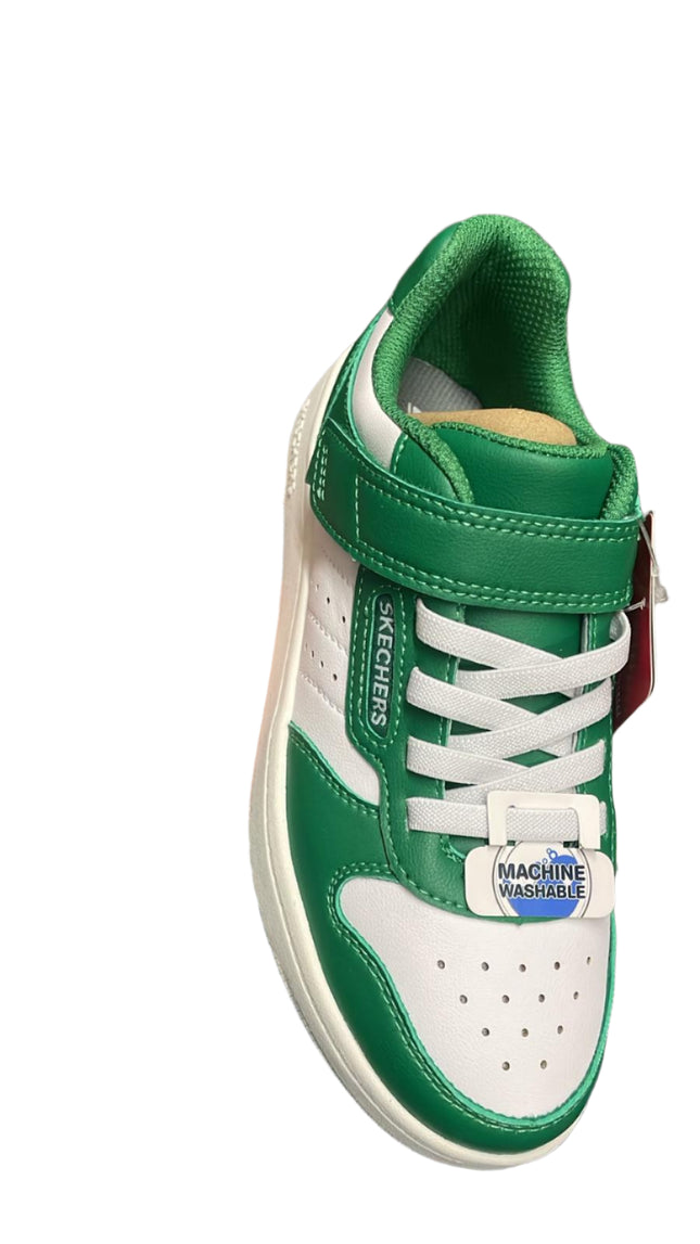 Skechers Boys' Street Kids Leather Shoes - Green/White
