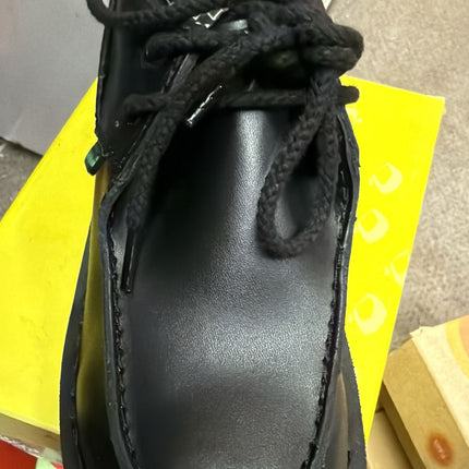 Kickers Trap Leather School Shoes – Black