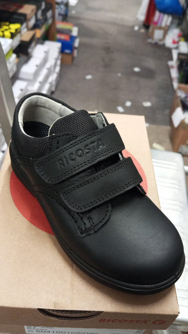 Ricosta Meran Leather Kids Shoes - Black