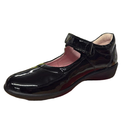 Ricosta Beth Schwarz Lack Leather Shoes - Black