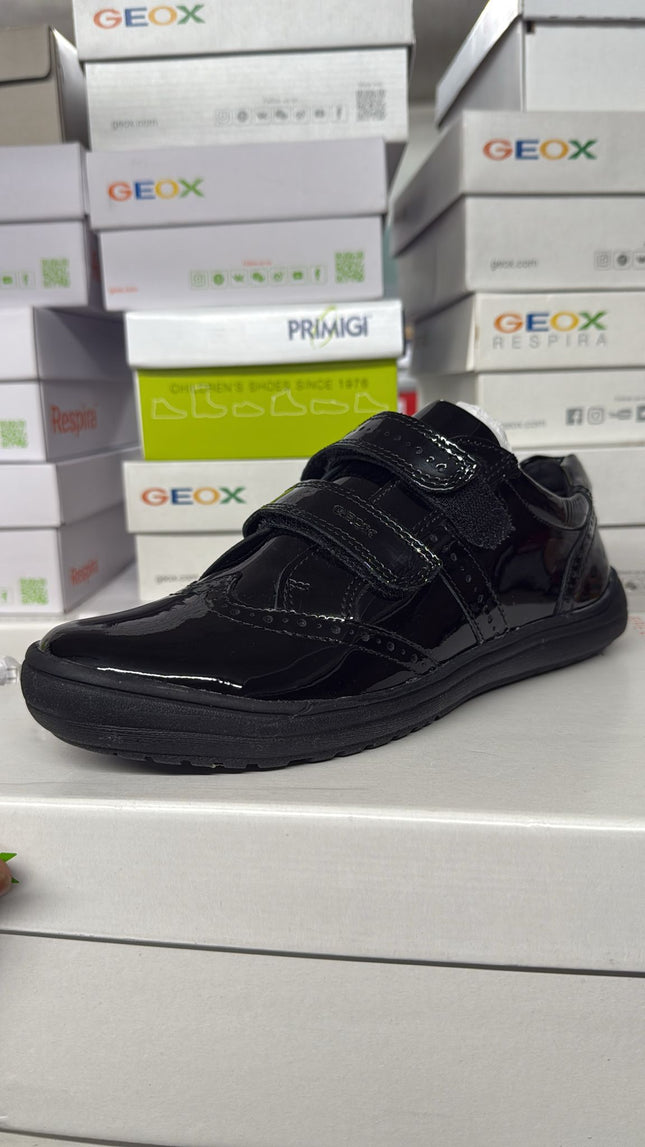 Geox Hadriel G. G Patent Leather School Shoes - Black