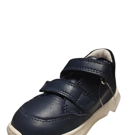 Primigi Nappa Boys’ Leather Trainers – White/Navy