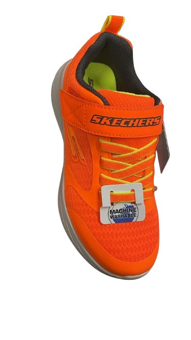 Skechers Performance Leather Kids Shoes - Orange/Charcoal