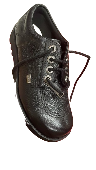 Kickers Kick Lo Luxe Leather Youth Fit - Black