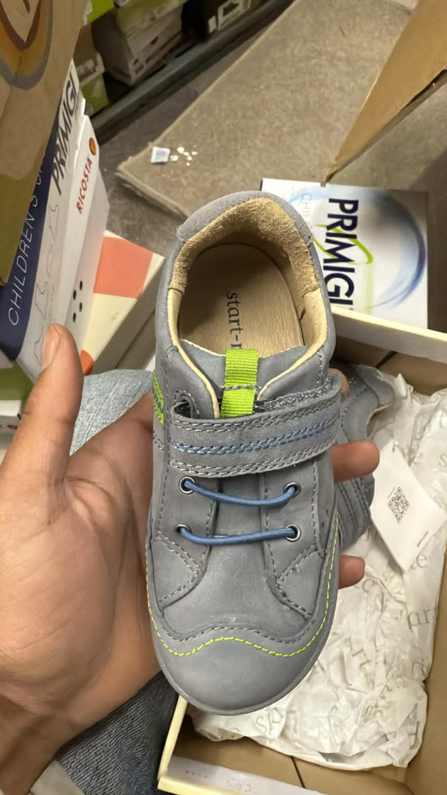 Start-Rite Super Soft Sam Boys’ Leather First Shoes – Grey