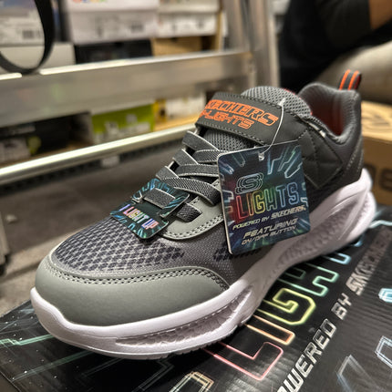 Skechers Boys' S Lights Krendox Kids Shoes - Charcoal/Grey