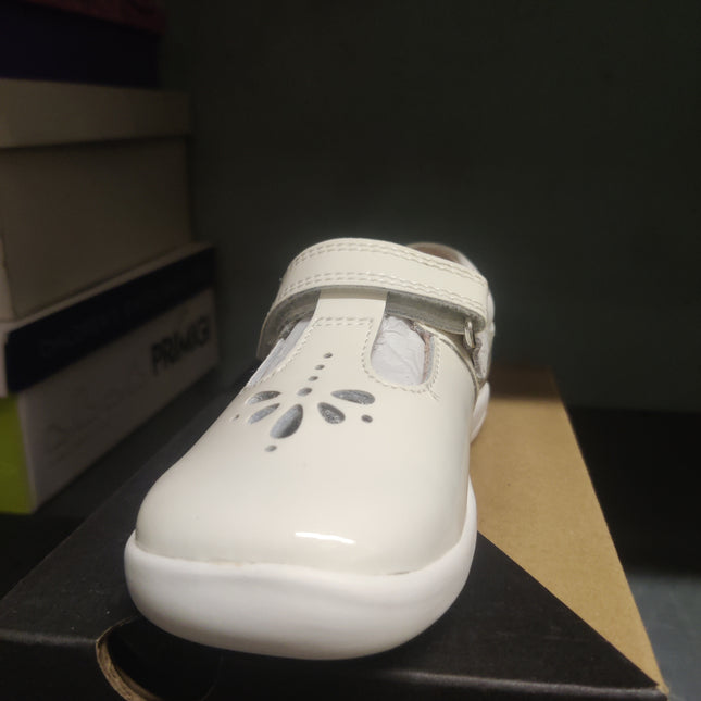 Start-Rite Girls' Puzzle Kids Shoes - White Patent
