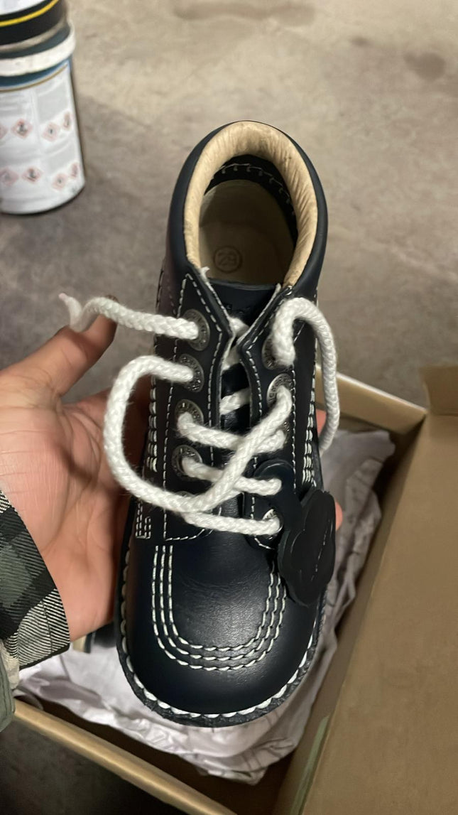 Kickers Kick Hi I Core Shoe - Navy/Natural