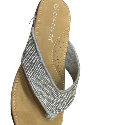 Cipriata Alcee Women’s Diamanté Embellished Sandals – Silver
