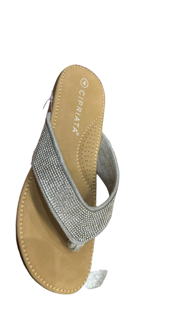 Cipriata Alcee Women’s Diamanté Embellished Sandals – Silver