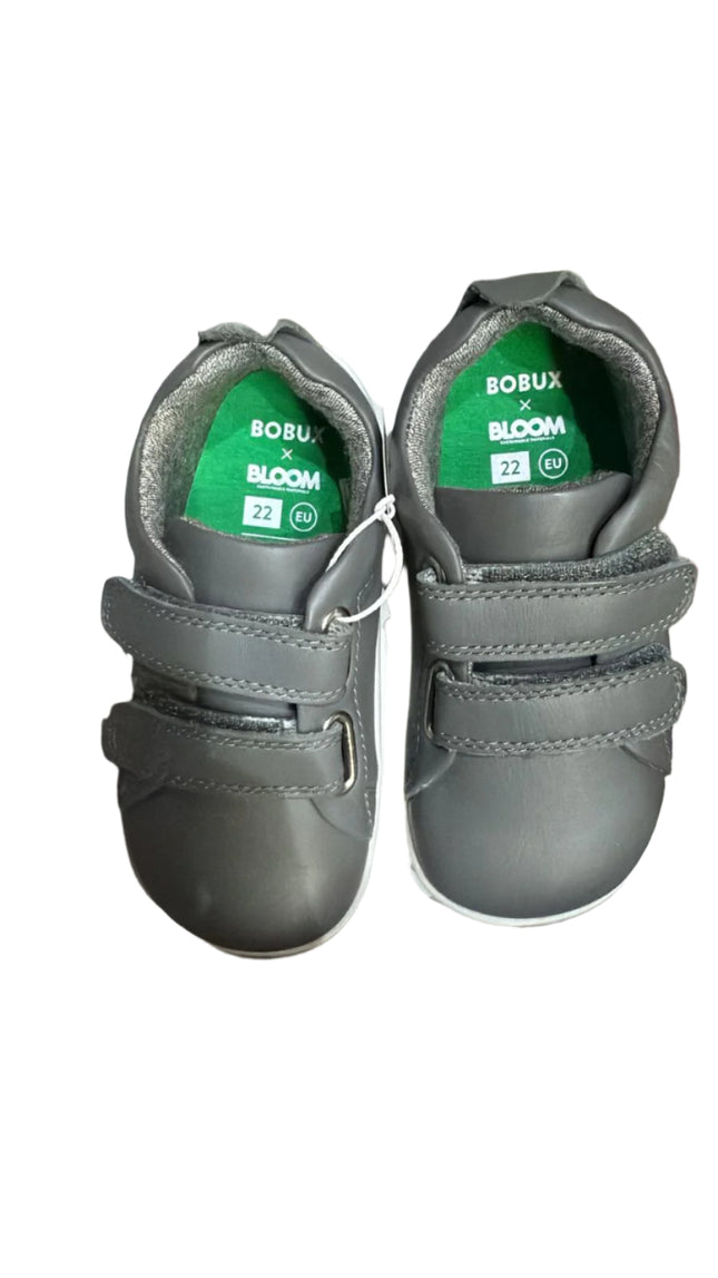 Bobux Step-Up Grass Court BQ Leather Shoes – Smoke