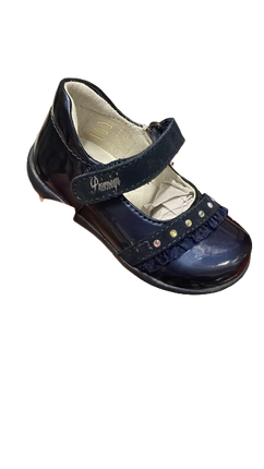 Primigi Girls' Italian Leader Leather Kids Shoes - Blue