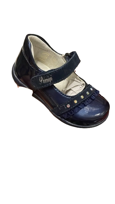 Primigi Girls' Italian Leader Leather Kids Shoes - Blue