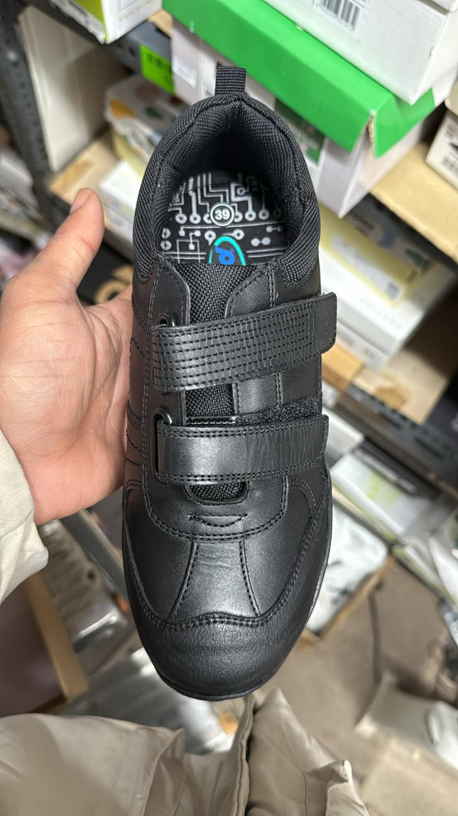 Pod Raiden Boys' Leather Shoes – Black