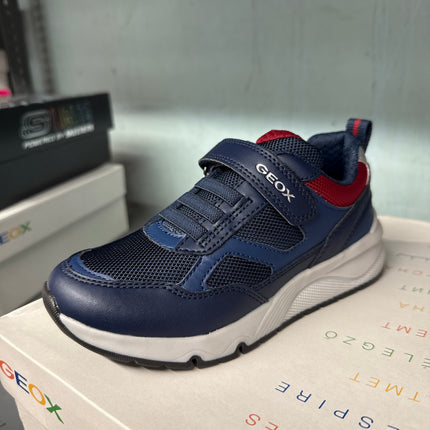 Geox Boys’ Rooner Shoes - Navy/Dark Red