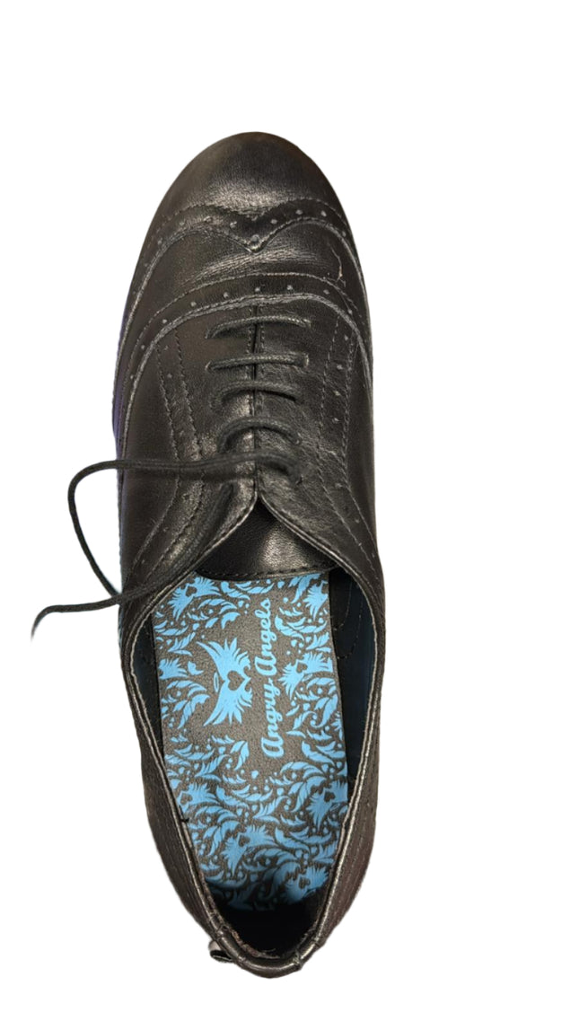 Angry Angels Dandy Leather Shoes – Black